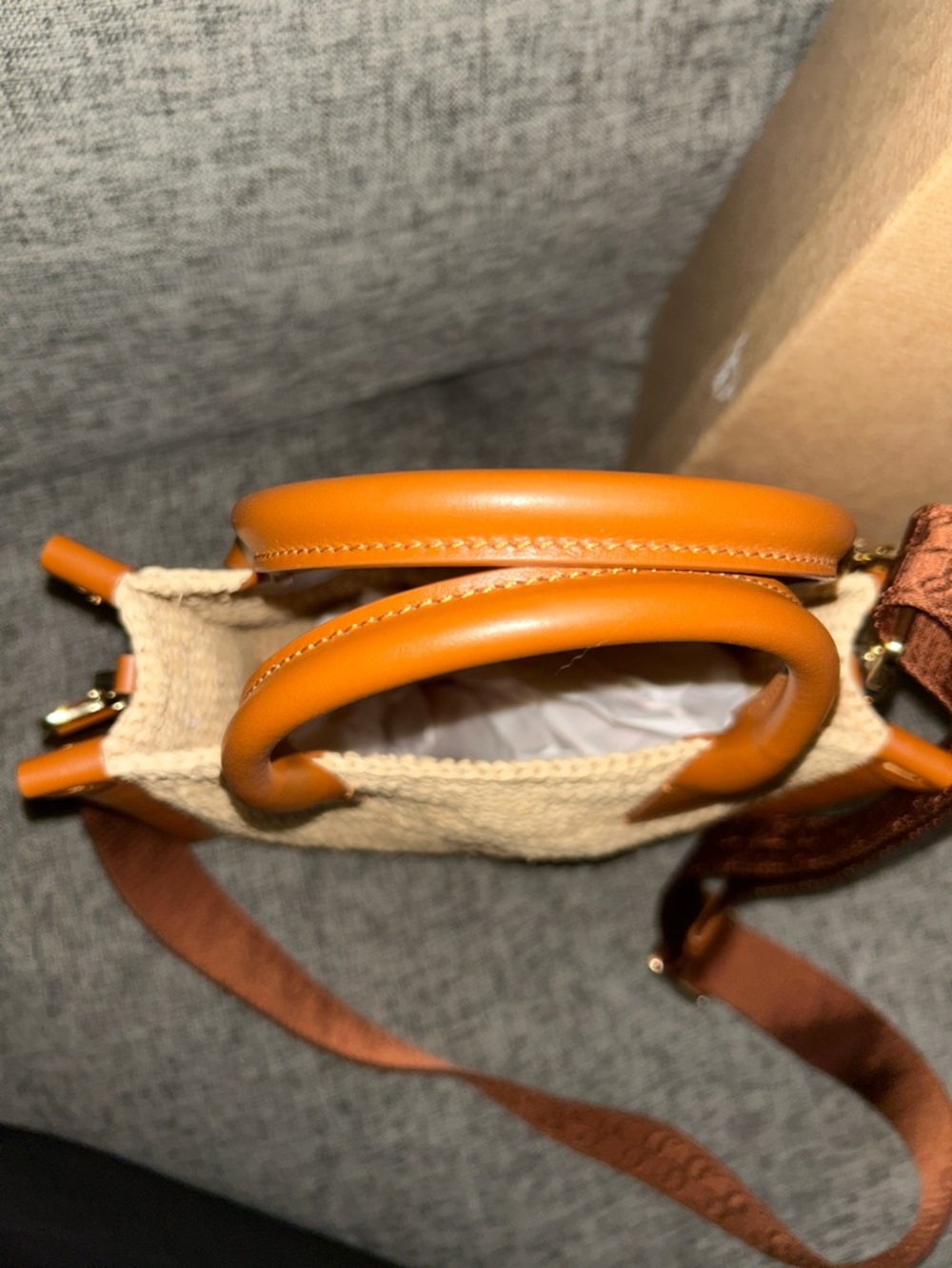 Christian Louboutin By My Side mini raffia tote bag w/COA - Picture 5 of 15
